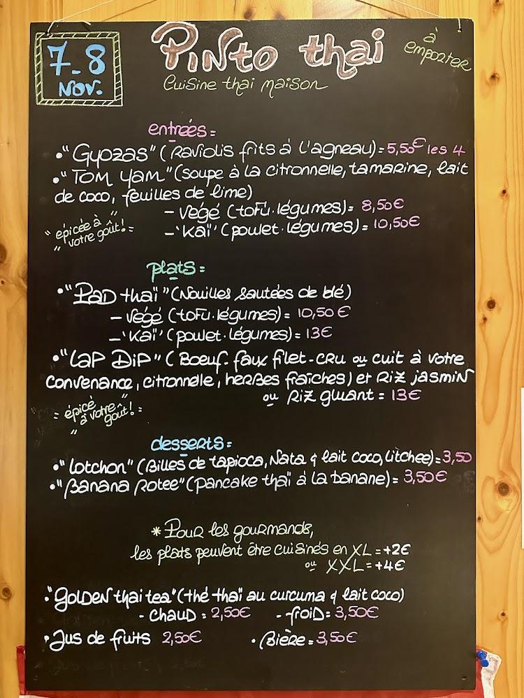 pinto thaï - Menu Image 1