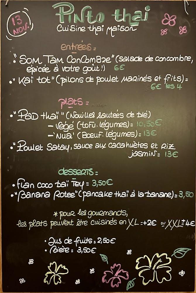 pinto thaï - Menu Image 2